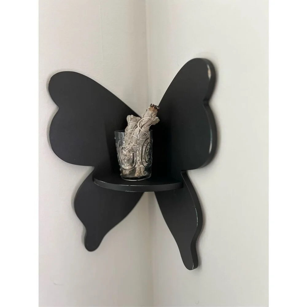 Black Whimsy Gothic Butterfly/moth shelf